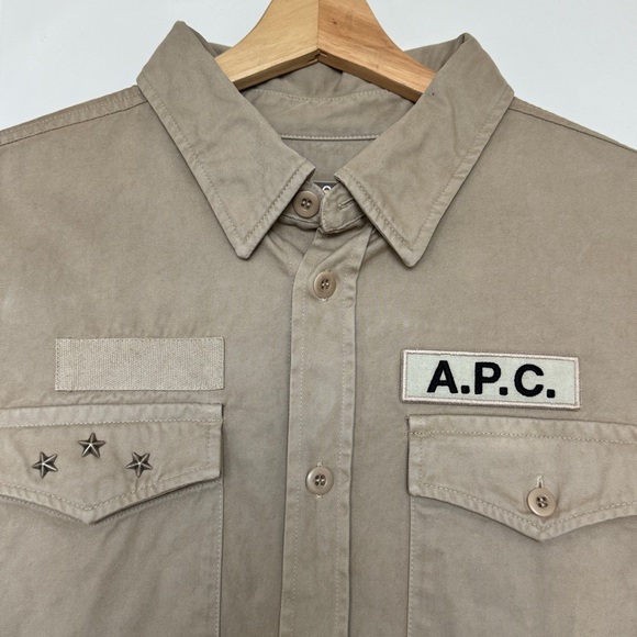 A.P.C. Jean Touitou Mainline Overshirt Beige, Medium - Picture 3 of 12